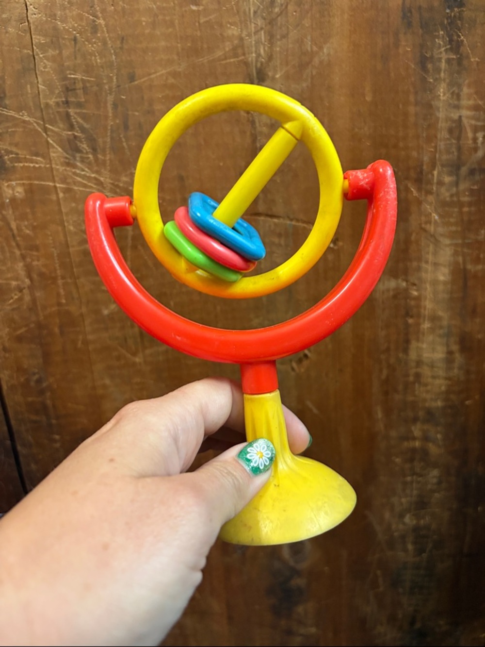 Vintage 1985 The First Years Baby Suction cup spinner toy